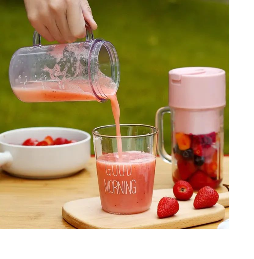 500ml Portable Juicer With Straw USB Electric Stainless Steel Fruit Juicer Cup Extractor Blender Juice Maker Machine For Kitchen