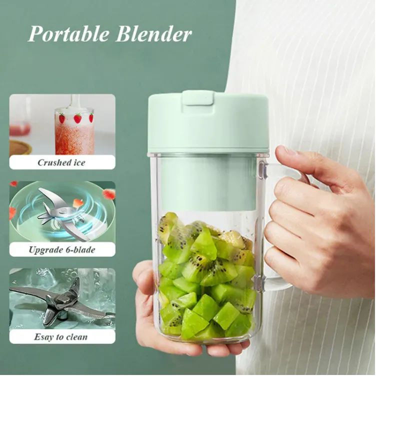 500ml Portable Juicer With Straw USB Electric Stainless Steel Fruit Juicer Cup Extractor Blender Juice Maker Machine For Kitchen