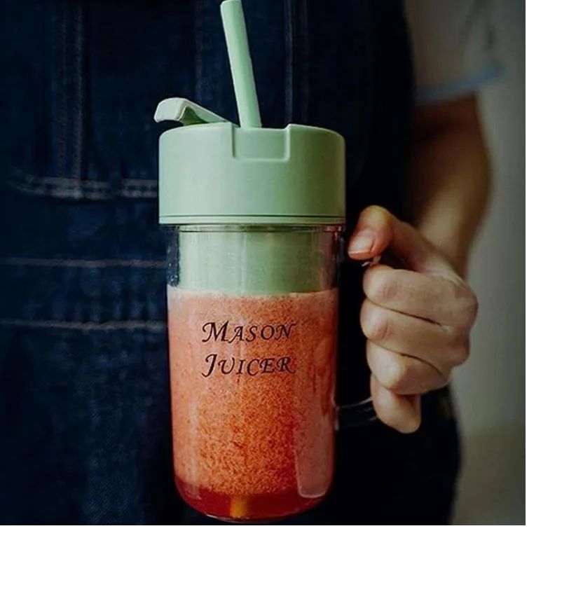 500ml Portable Juicer With Straw USB Electric Stainless Steel Fruit Juicer Cup Extractor Blender Juice Maker Machine For Kitchen