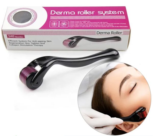 Derma Roller Titanium Mezoroller 0.5mm Microneedle For Facial Skin Care Hair-loss Treatment Tool
