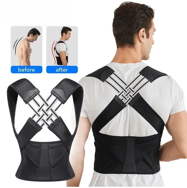 Hollow Webbing Posture Belt Automatic and intelligent adjustment Unisex Shoulder Support and Body Brace for Improved Spinal Alignment