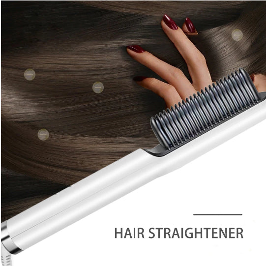 Hqt-909b Electric Professional Hair Straightening Brush (random Color)