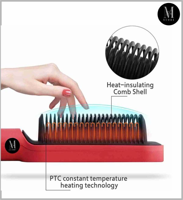 Hqt-909b Electric Professional Hair Straightening Brush (random Color)